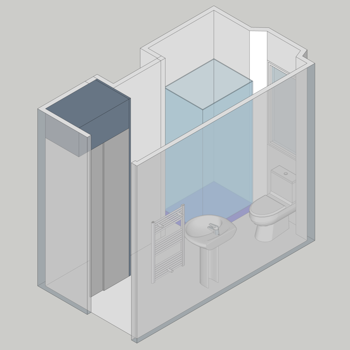 Modélisation du projet création d'une salle d'eau (94100)
