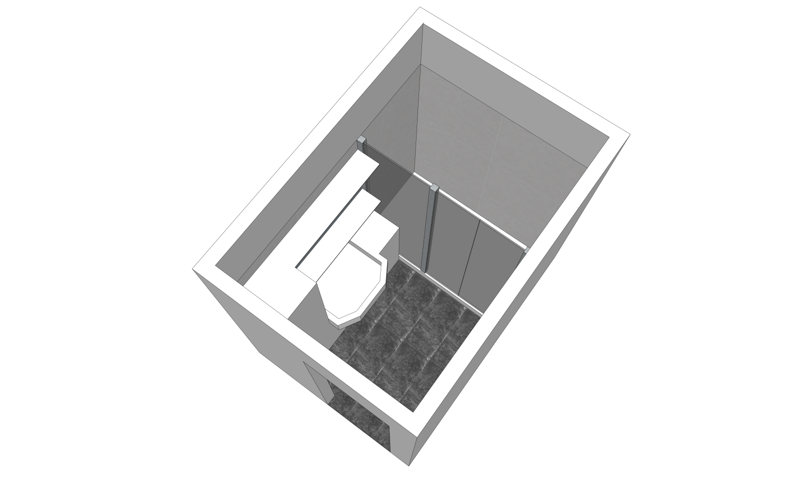 Modélisation 3D du projet salle de bains (75015)
