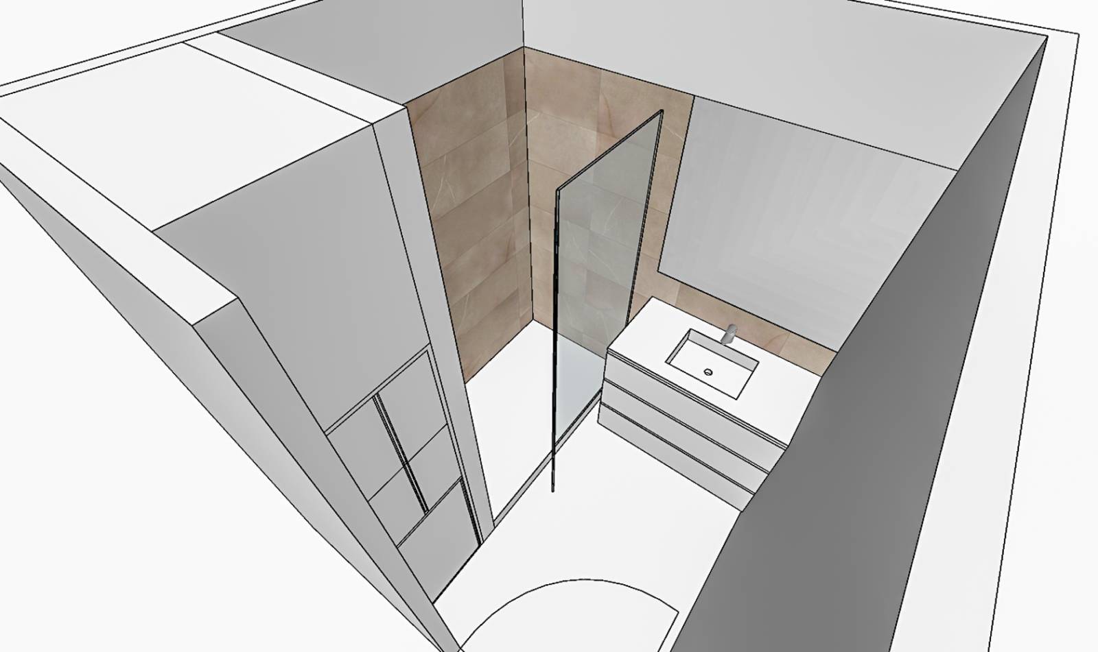 Proposition sans armoire de toilette avec des miroirs à Saint-Cloud (92210)