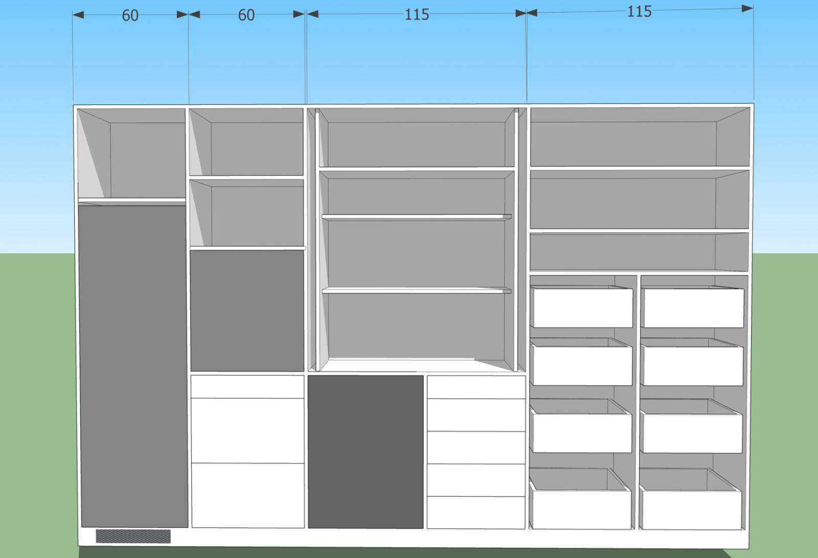 Modélisation meubles sur-mesure toute hauteur (78400) 