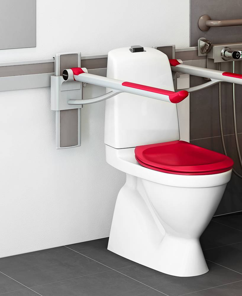 Equipement Pressalit WC surélevé avec accoudoirs