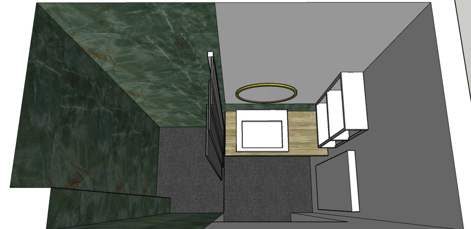 Modélisation du projet salle d'eau dans l'appartement (75015)