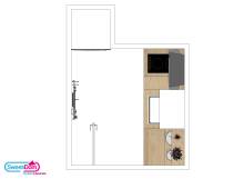 Faire un plan pour le projet d'une petite cuisine à Paris (75013)