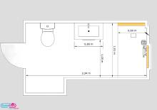 Plan d'aménagement d'une salle de bain à Neuilly-sur-Seine