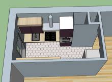 3D d'une cuisine à Paris