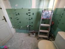 Poser le second carrelage dans le reste de la salle de douche à Arcueil (94110)
