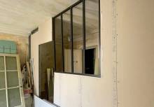 Mise en place d'une verrière pour séparer les espaces (75015)
